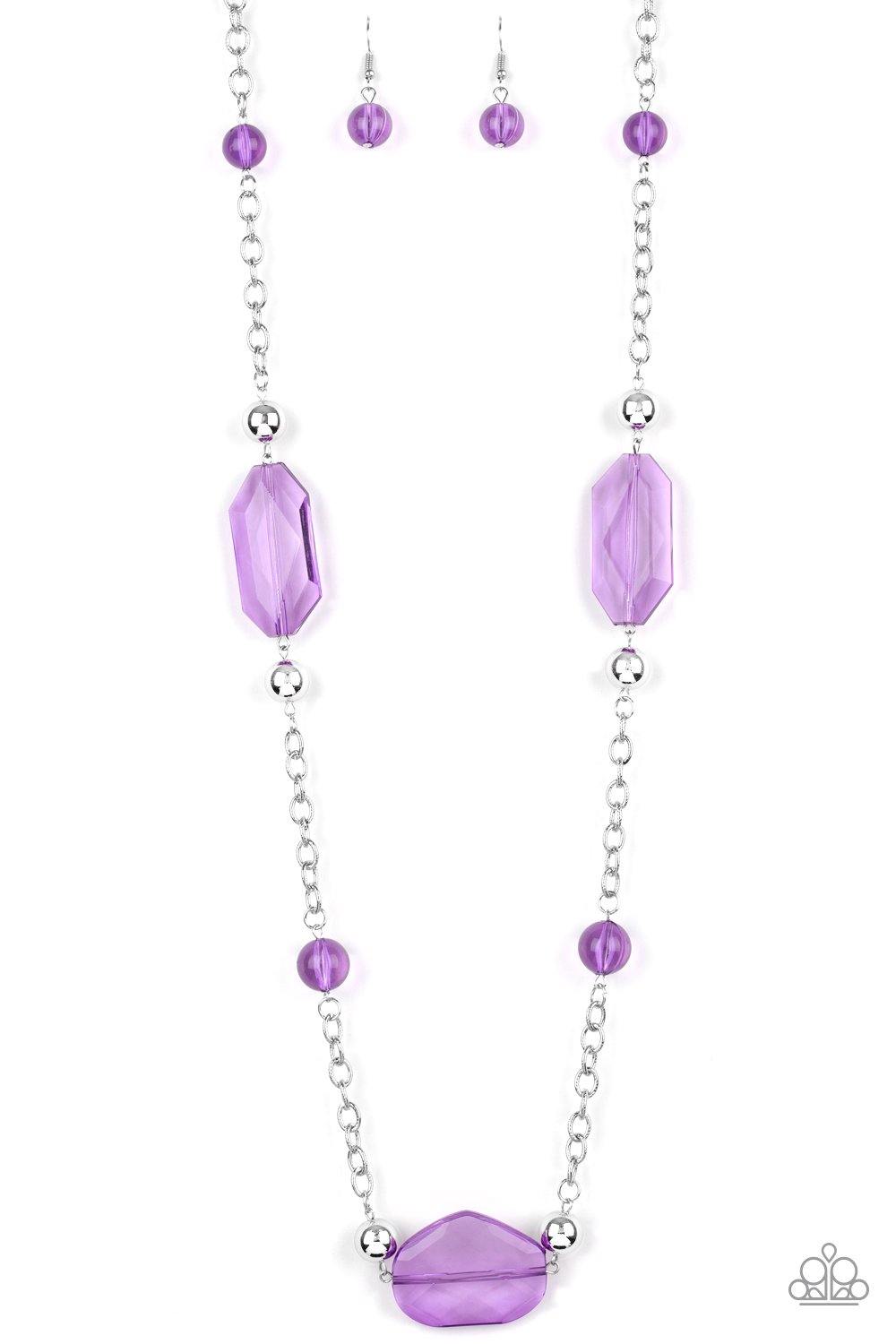 Crystal Charm - Purple-Paparazzi - Flauless Bling Boutique
