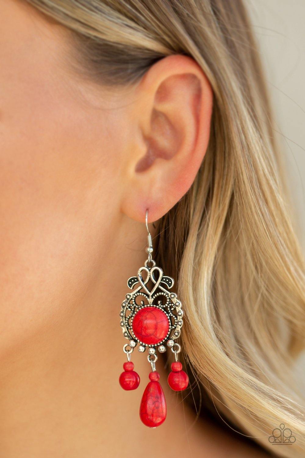 Stone Bliss - Red-Paparazzi - Flauless Bling Boutique