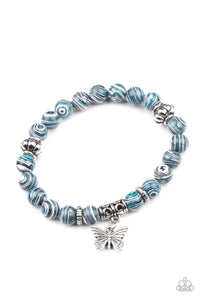 Butterfly Wishes - Blue-Paparazzi - Flauless Bling Boutique