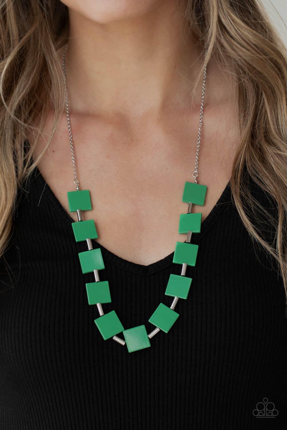 Hello, Material Girl - Green-Paparazzi - Flauless Bling Boutique