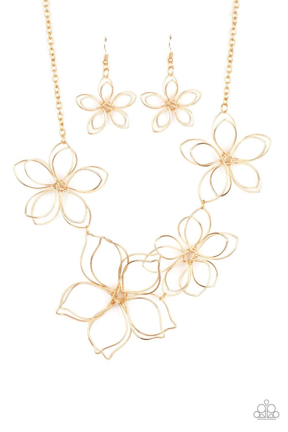 Flower Garden Fashionista - Gold-Paparazzi - Flauless Bling Boutique