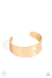 Coolly Curved - Gold-Paparazzi - Flauless Bling Boutique